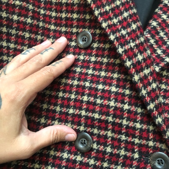 Vintage Plaid Wool Blazer - Picture 7 of 14